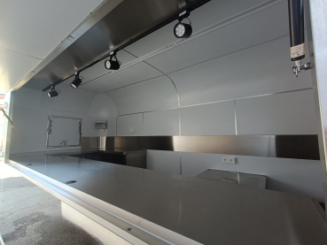 Retro Stainless Steel Food Trailer PSS5021 im US-Retro-Design mit Edelstahl